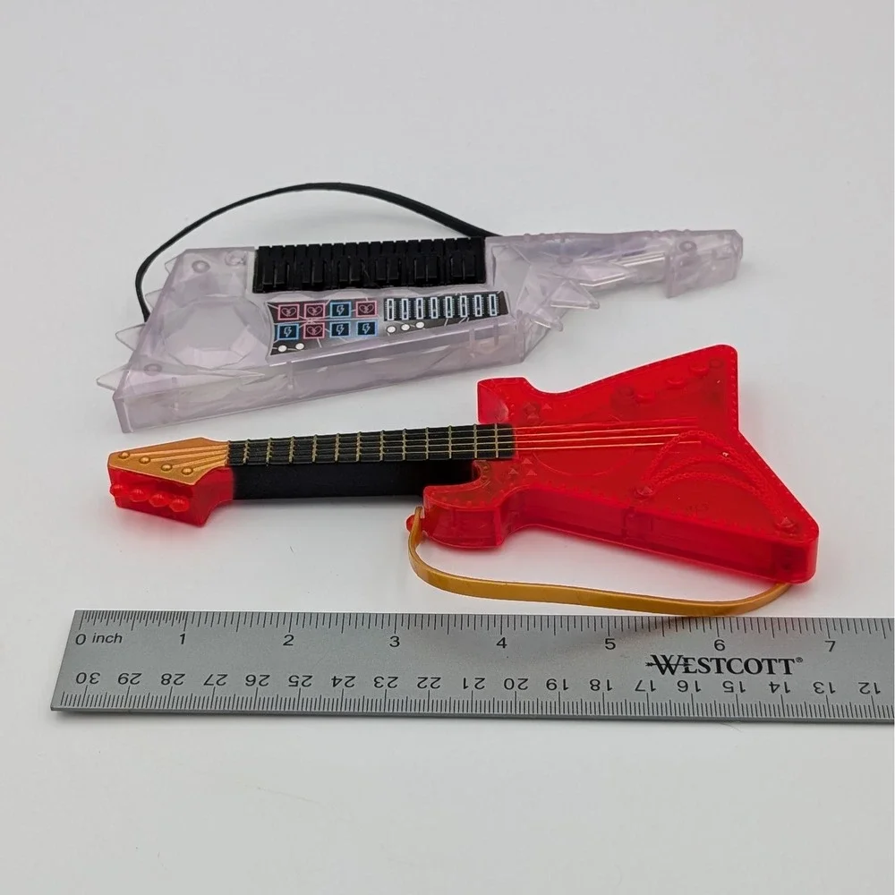 LOL OMG Remix Doll Accessories Fame Queen Keytar and Ferocious Guitar Red White